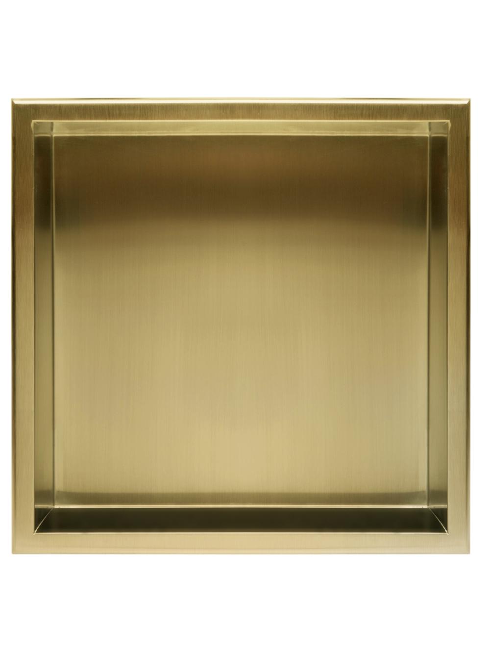 PÓŁKA WNĘKOWA ŁAZIENKOWA 30x30 złota szczotkowana