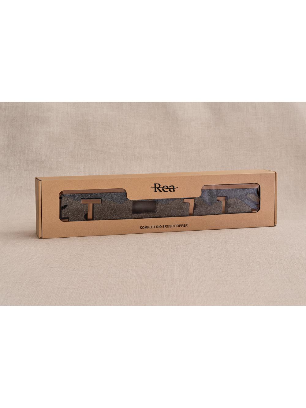 Kylpyhuonetarvikesetti Rio Brush Copper 4 osaa