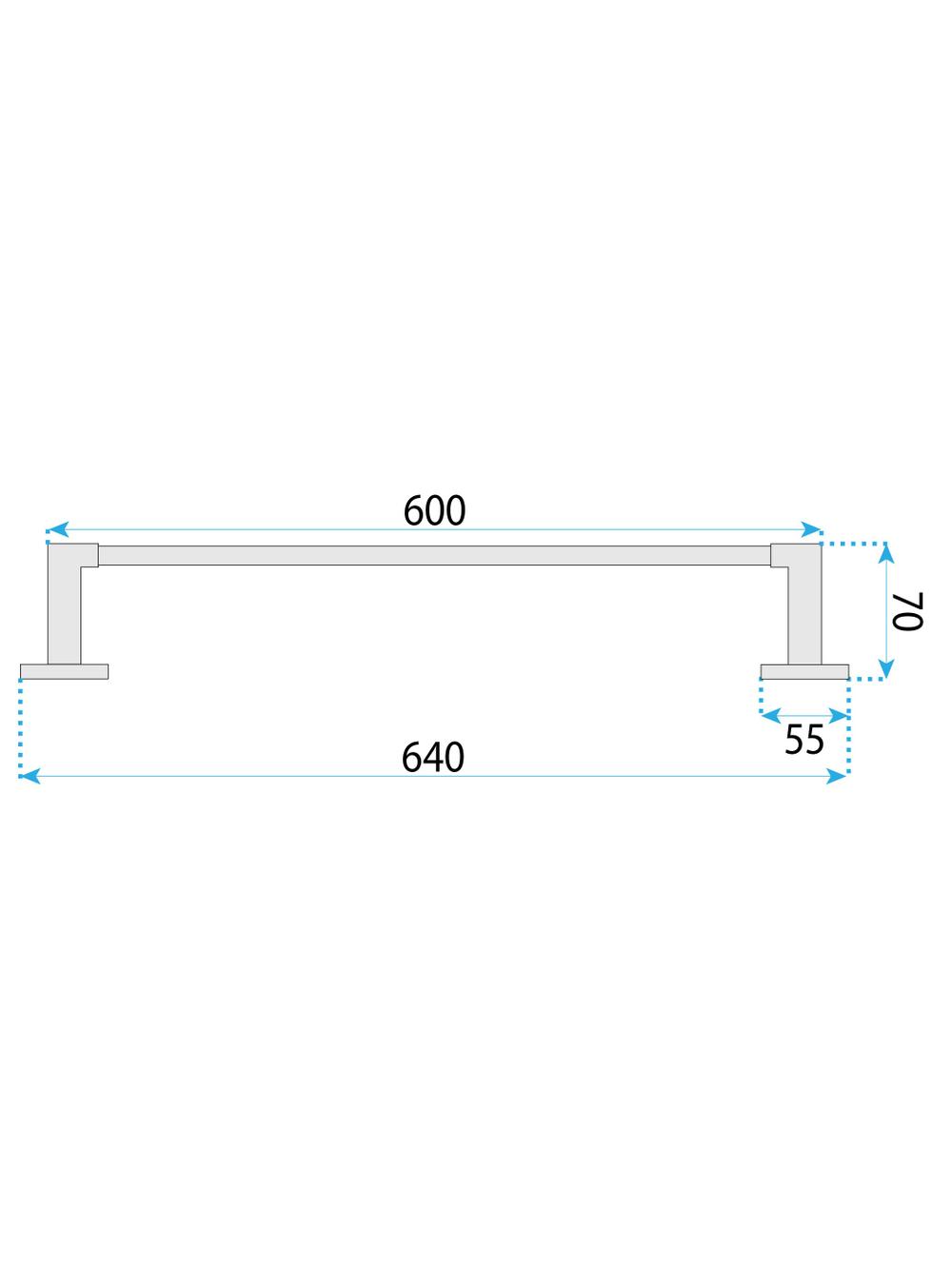 Wieszak łazienkowy jednoramienny 5901 Nico Miedź Szczotkowana