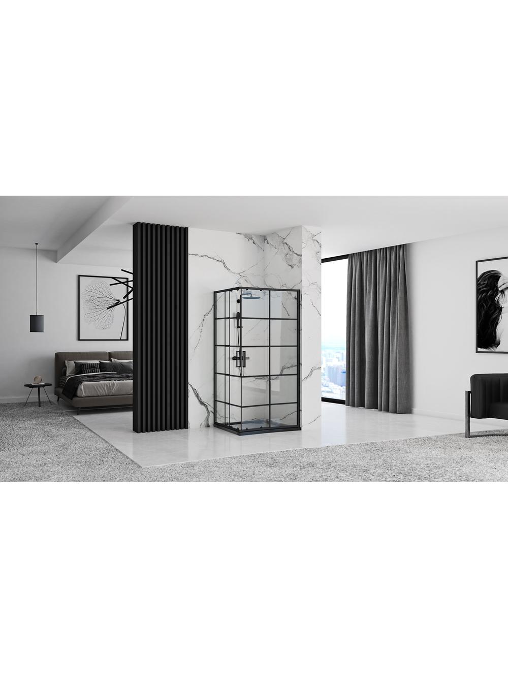 Kabina prysznicowa Rea Concept Black 80x100