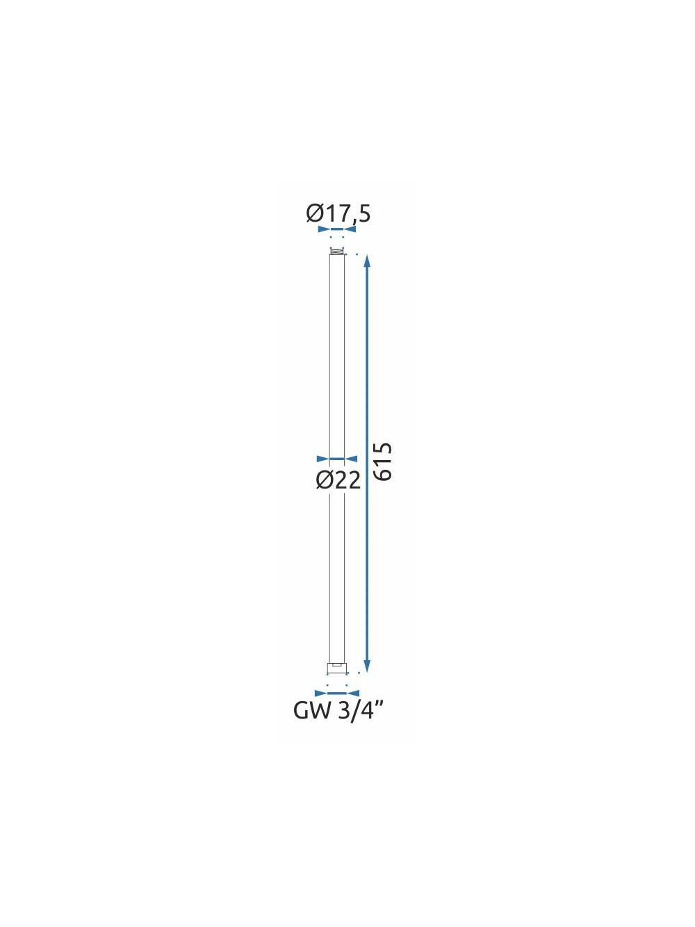 Przedłużka do zestawu wannowo-prysznicowego ZŁOTY 60cm