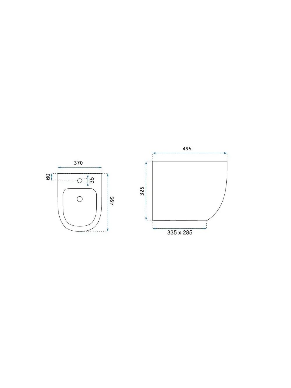 Zestaw Misa WC Carlo Mini Rimless Flat + Bidet Carlo Mini