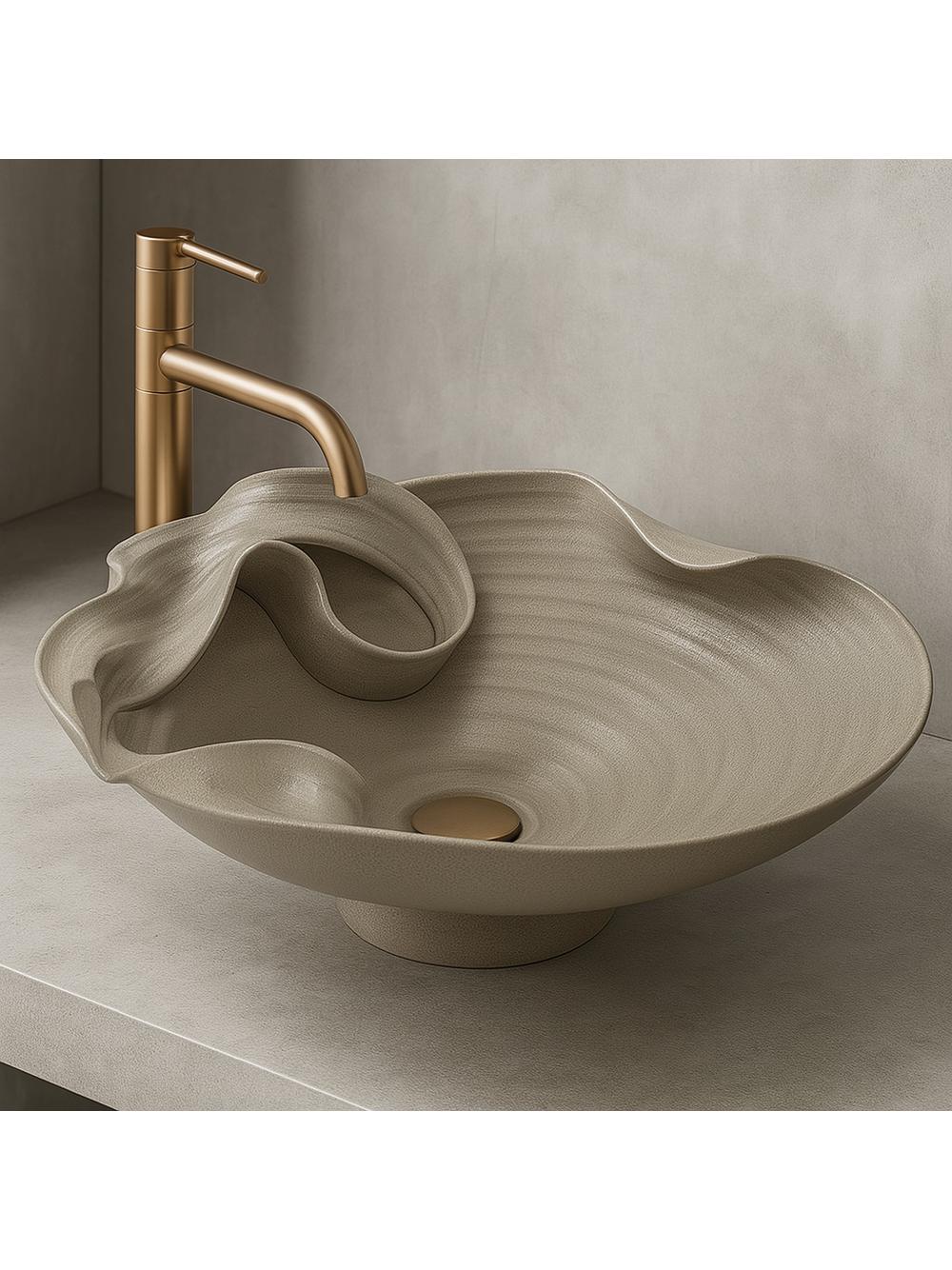 Ceramic Countertop Basin REA HM-12 Handmade ART