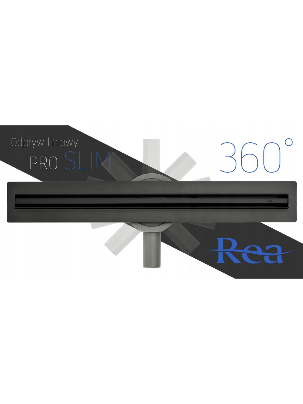 Odpływ Liniowy REA NEO SLIM PRO Czarny 100