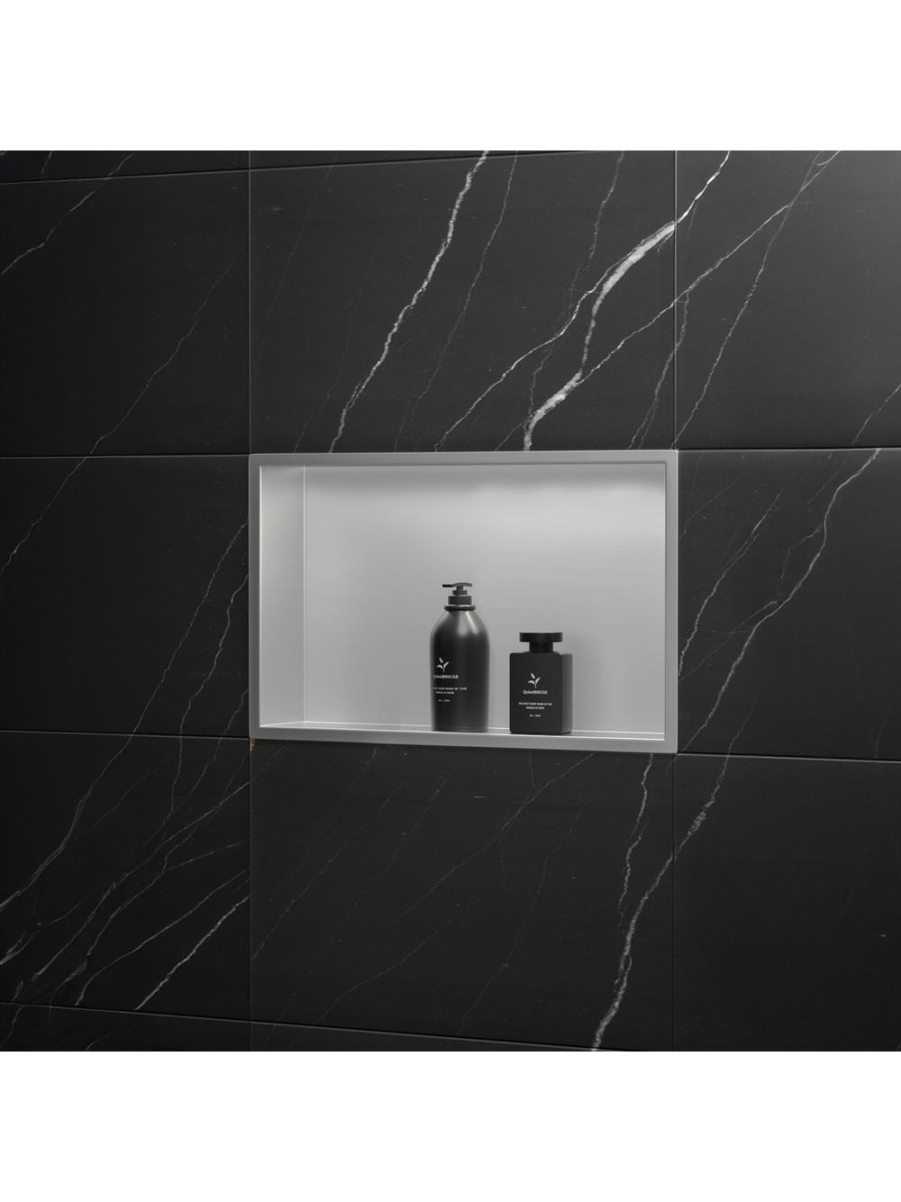 bathroom shelf 30x45 steel brush