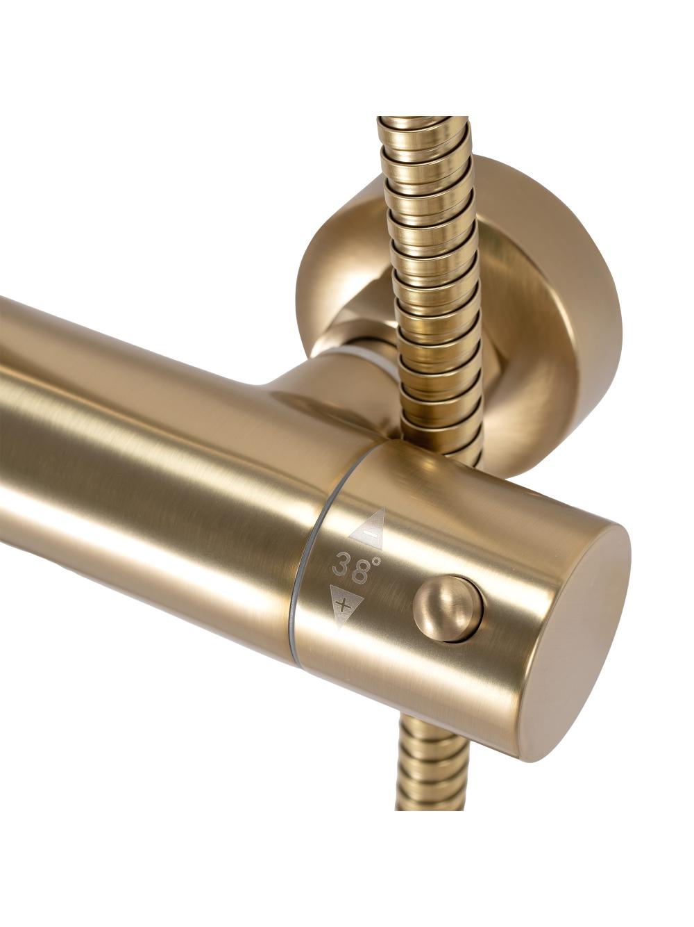 ΣΕΤ ΜΠΑΝΙΟΥ ΜΕ ΘΕΡΜΟΣΤΑΤΗ Rea PAROT Brushed Gold