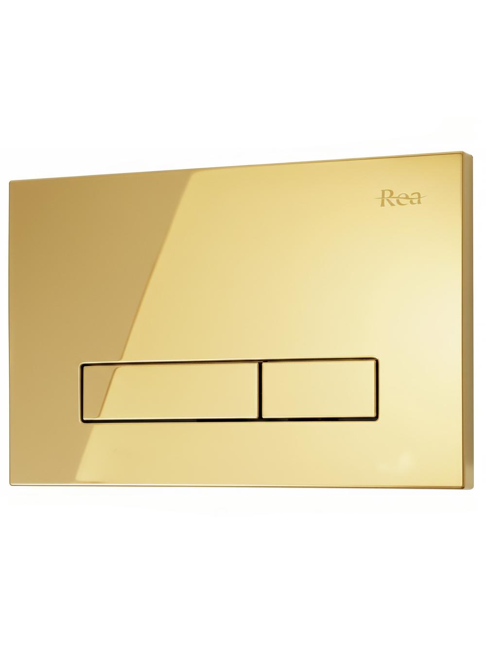 Cadru WC încastrat Rea cu buton HD Gold