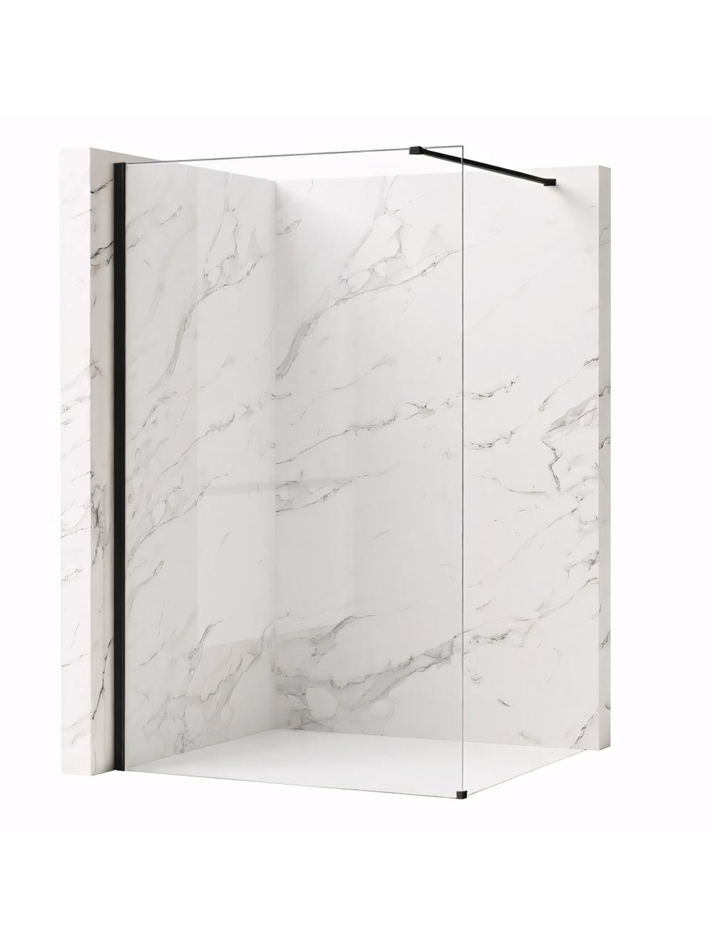 Shower screen Rea Flexi Transparent / Black 130