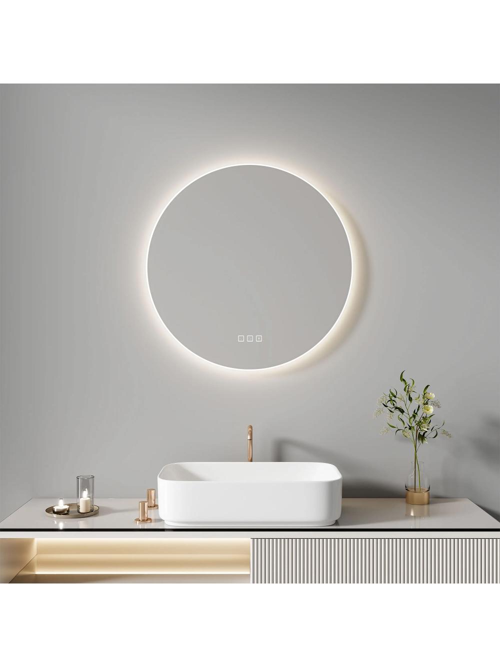 LUSTRO ŚCIENNE LED Z BLUETOOTH 60cm ROUND