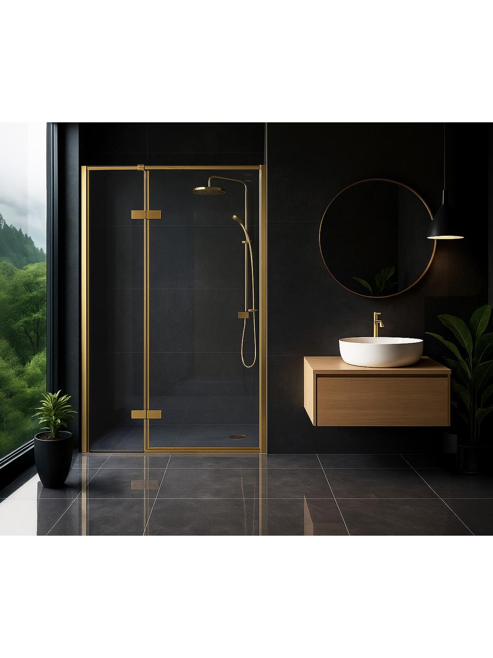 Tuš vrata Rea Atlas 80 Brush Gold