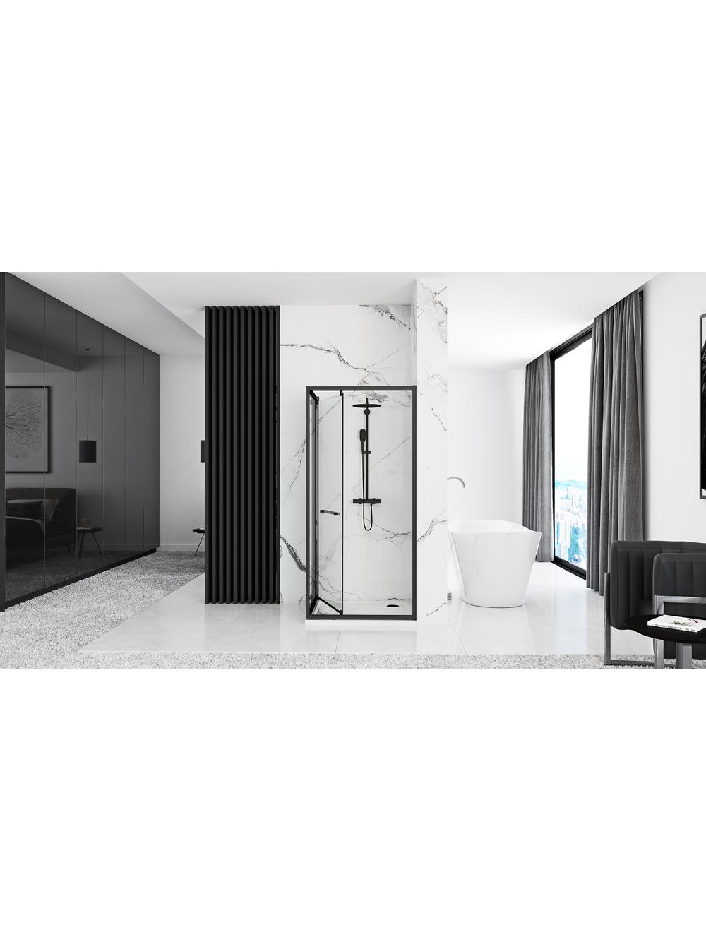 Kabina prysznicowa Rea Space In Black 80x100