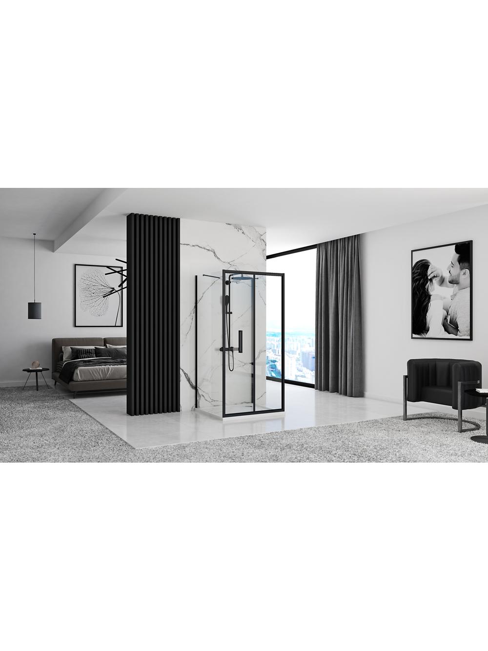 Kabina Prysznicowa Przyścienna Rapid Fold Black