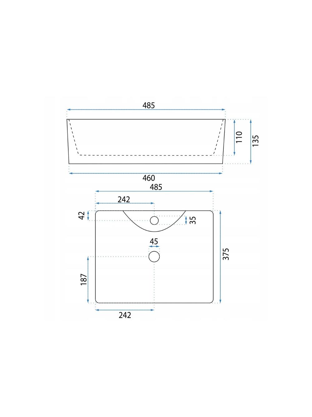 Отдельно стоящий пьедестал с умывальником Basaro UN1003 Ceres