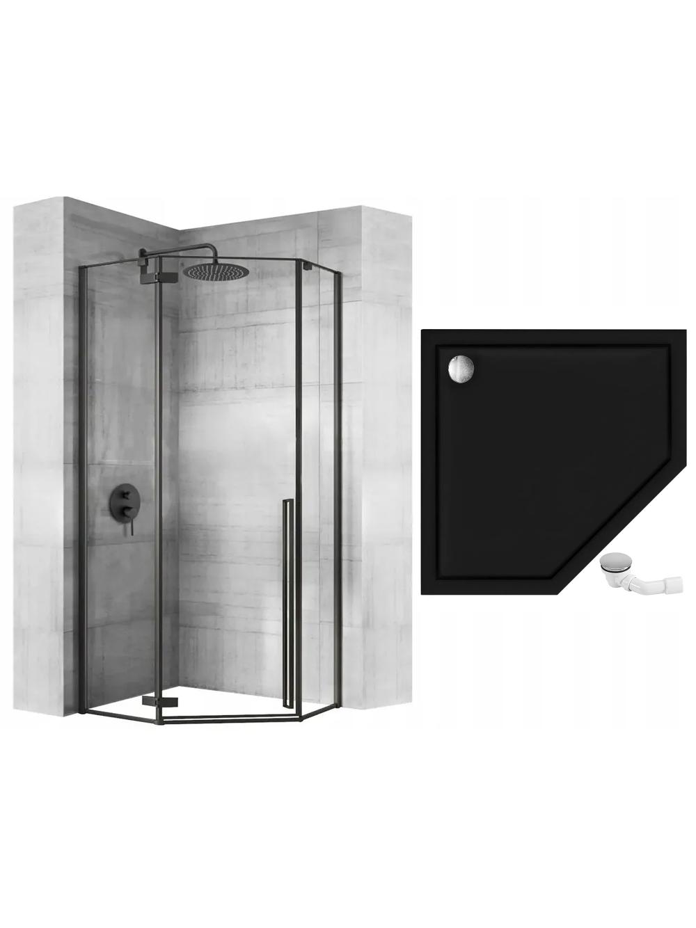 Kabina prysznicowa Rea DIAMOND 90x90 BLACK MAT