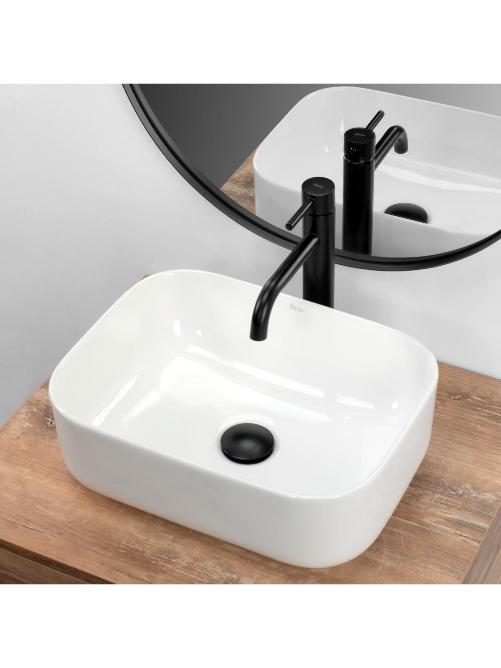 Umywalka nablatowa Rea Demi Mini White