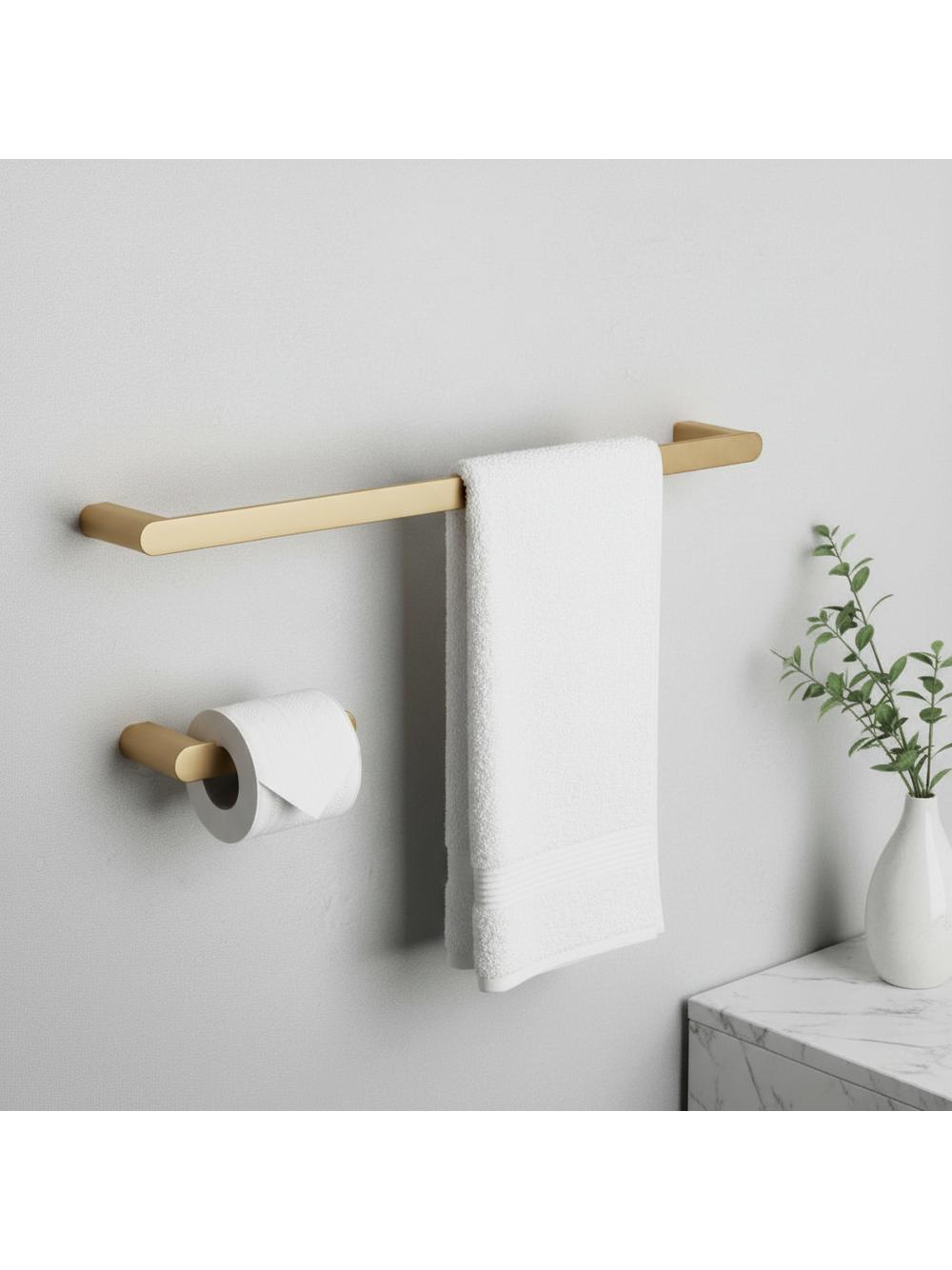Kylpyhuonetarvikesetti Mati Brush Gold 4 osaa