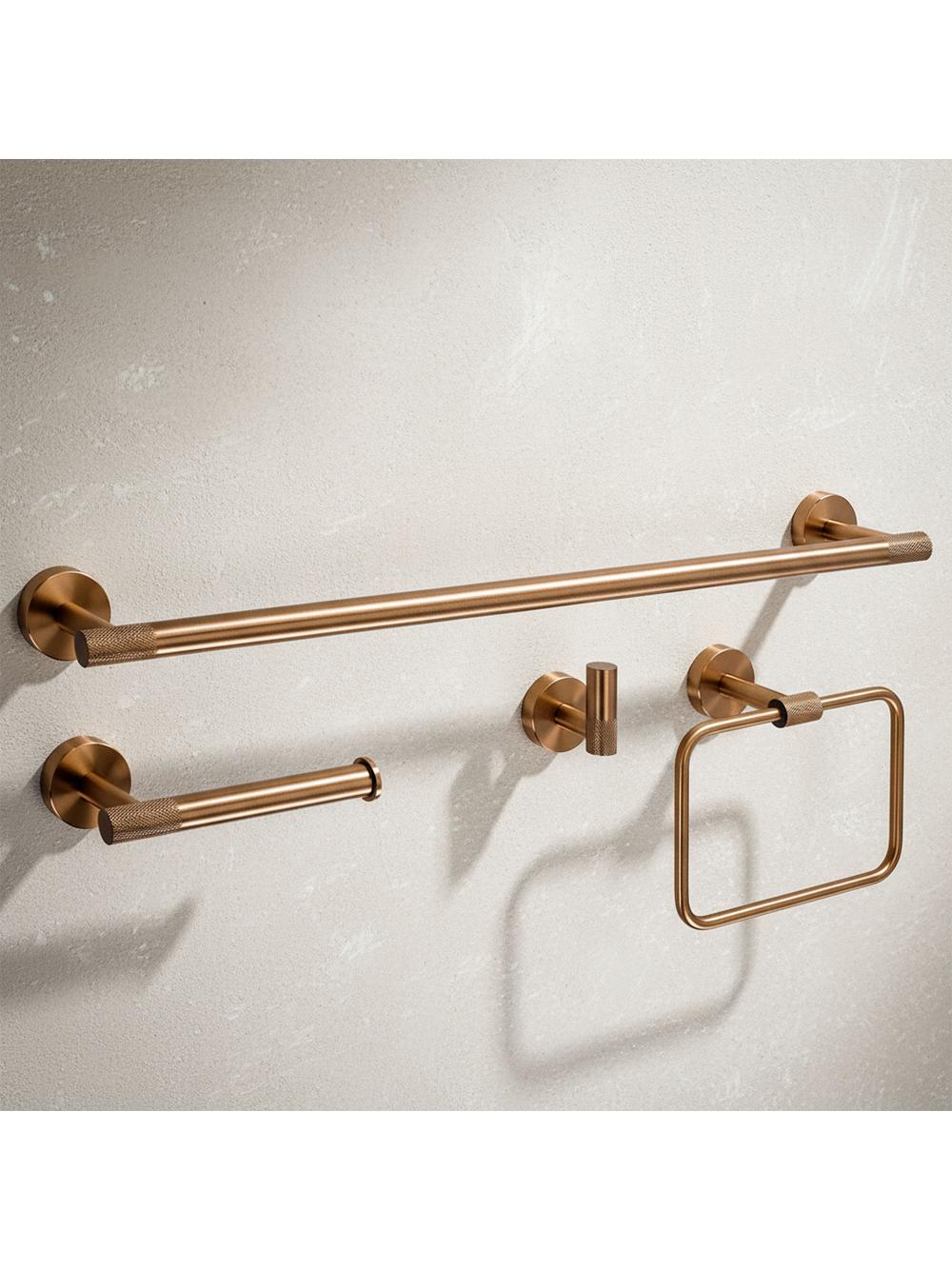 Juego de accesorios de baño GRID Brush Copper 4 piezas