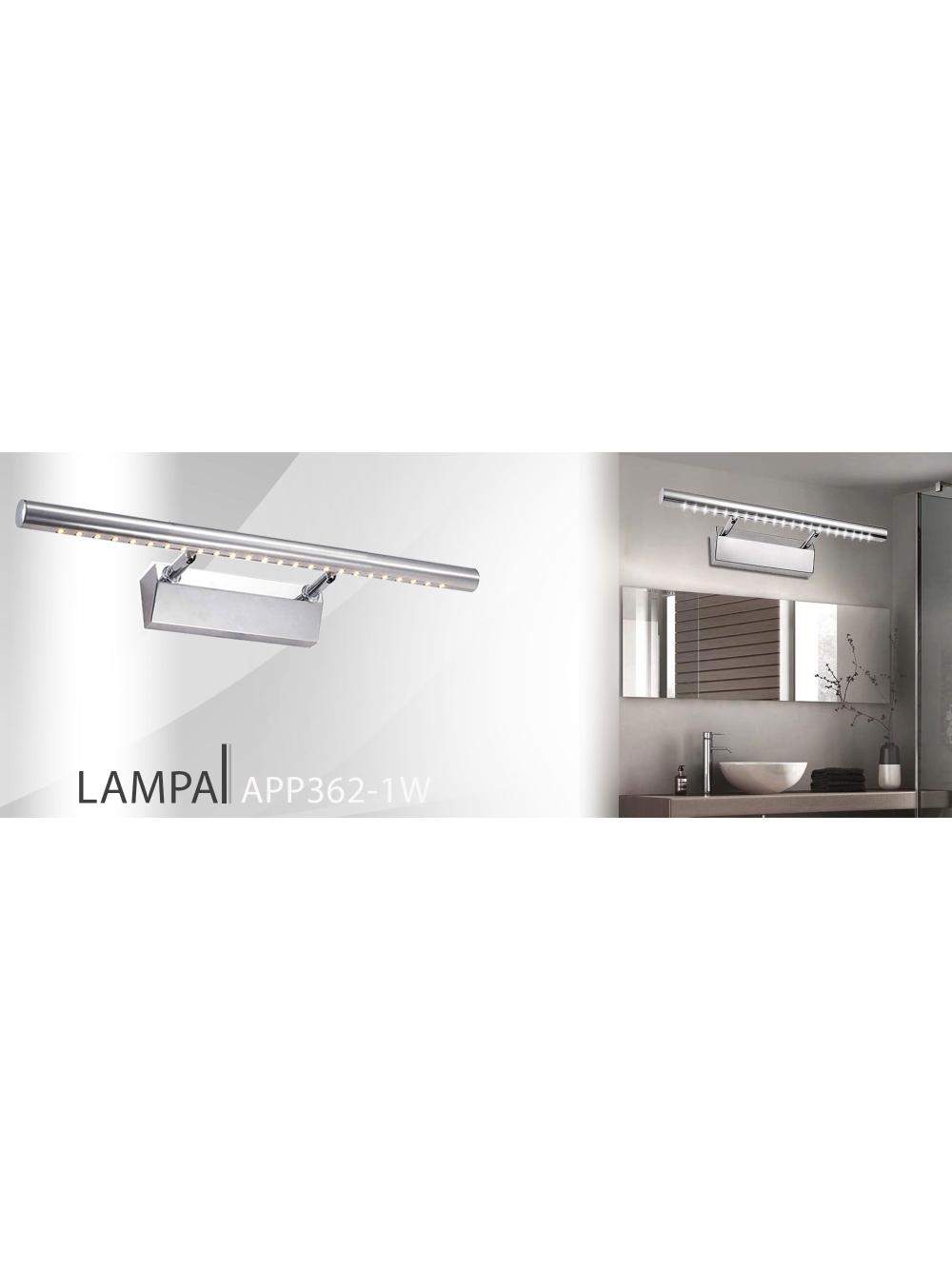 LAMPA KINKIET ŁAZIENKOWY LED NAD LUSTRO 9W 70CM APP363-1W