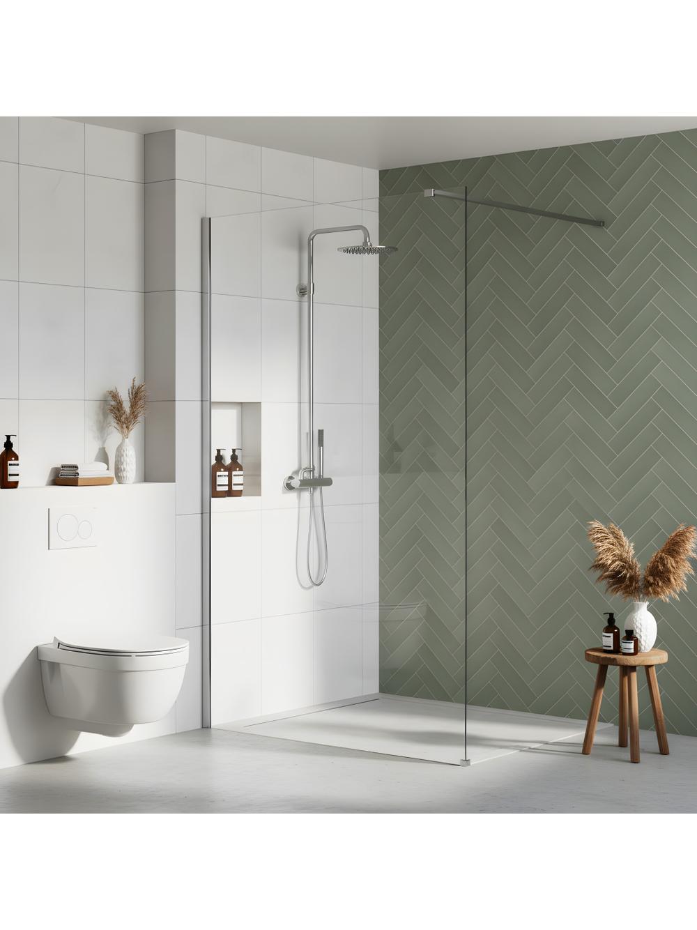 Kabina prysznicowa Walk-In Rea Flexi Transparent / Chrome 140