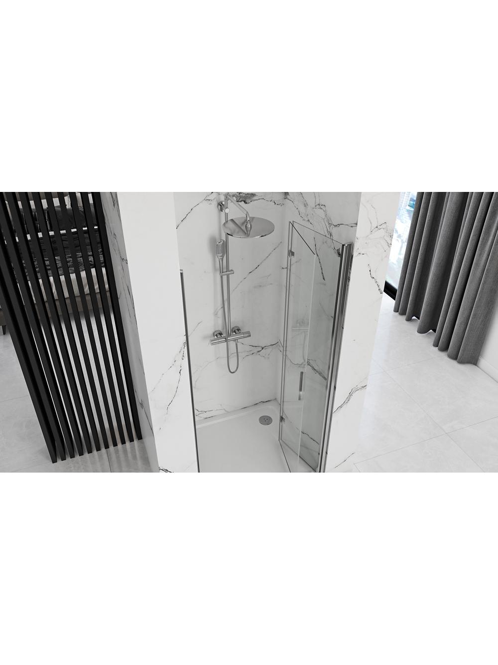 Porte de douche Rea Molier Chrome + profilé 80