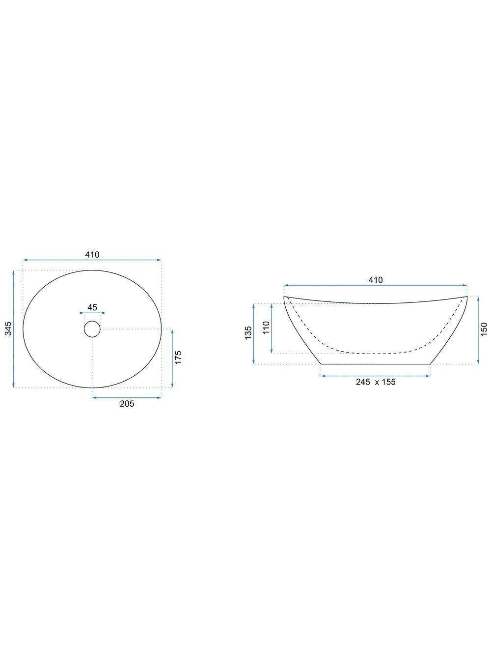 Lavabo sobre encimera Rea Sofia Gold / White