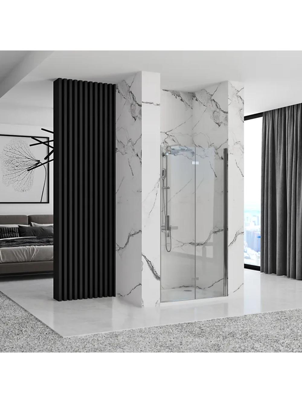 Porte de douche Rea Molier Chrome + profilé 80