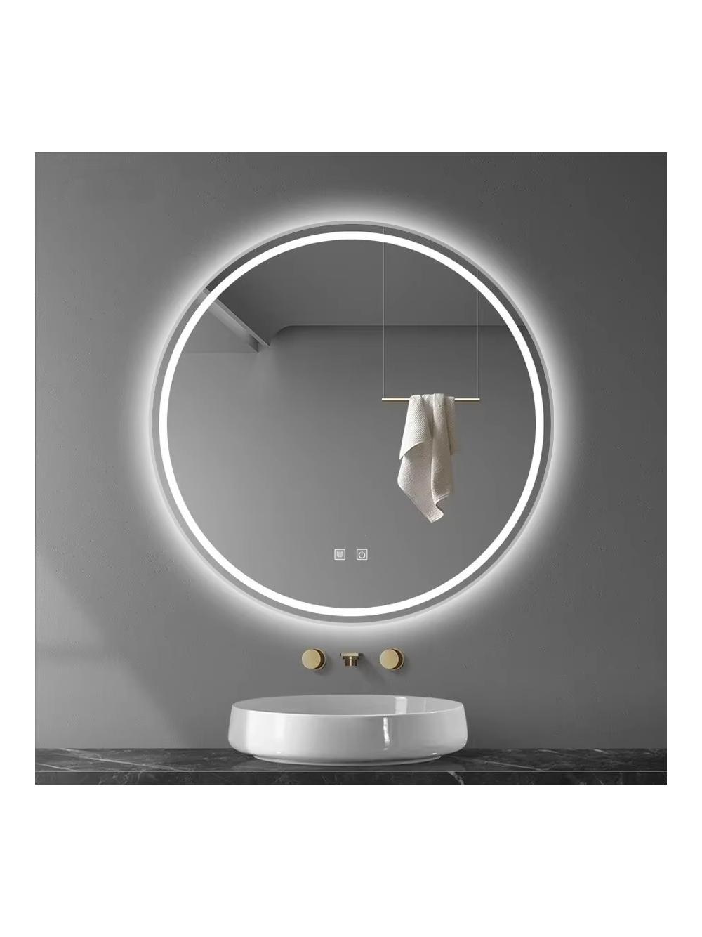LUSTRO ŚCIENNE LED 80cm MMJ stal szczotkowana
