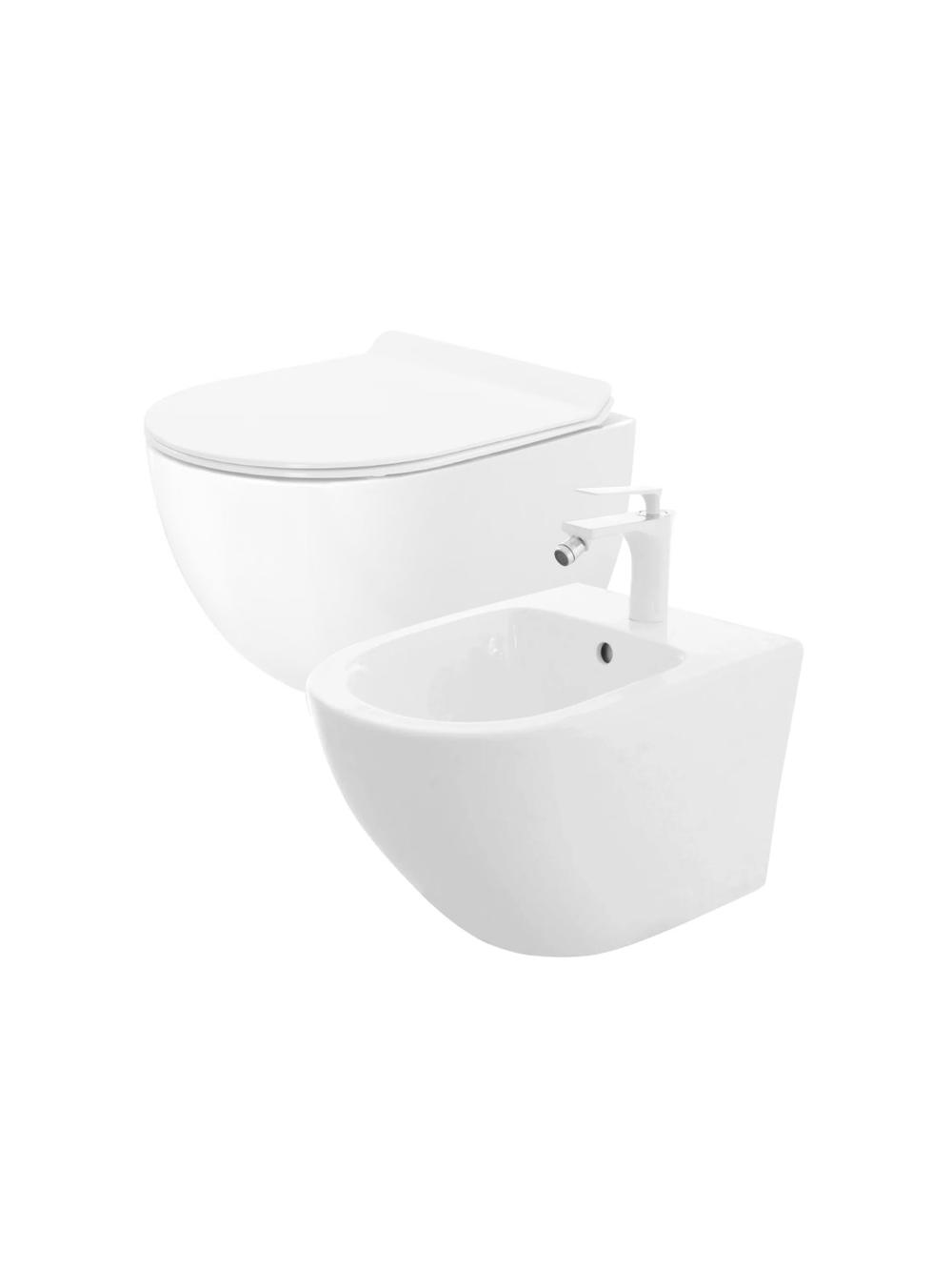 ZESTAW WC CARTER RIMLESS SLIM + BIDET CARTER MINI