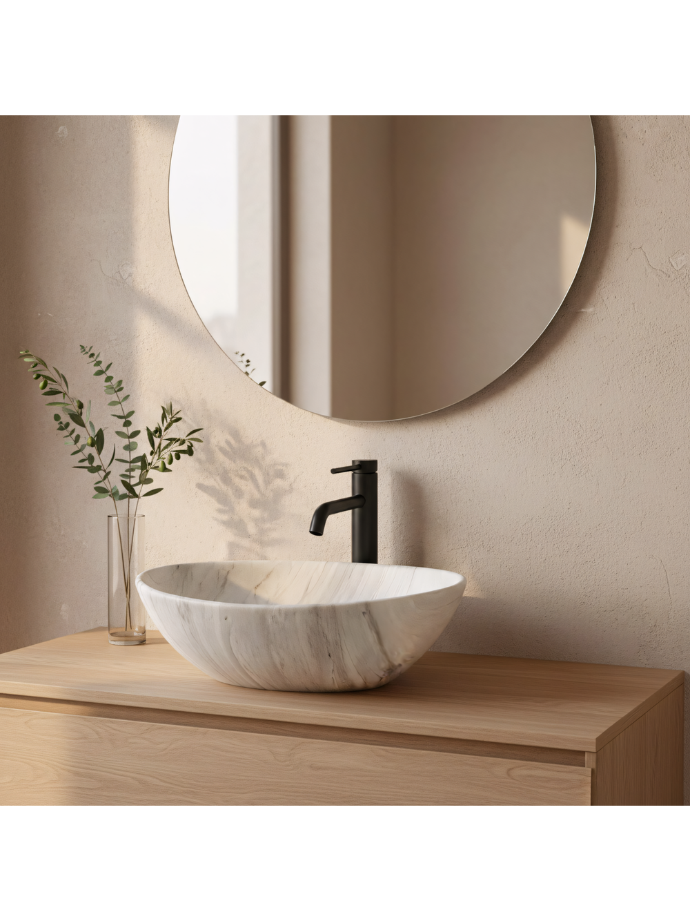 Umywalka nablatowa Rea Sofia Ash Matt