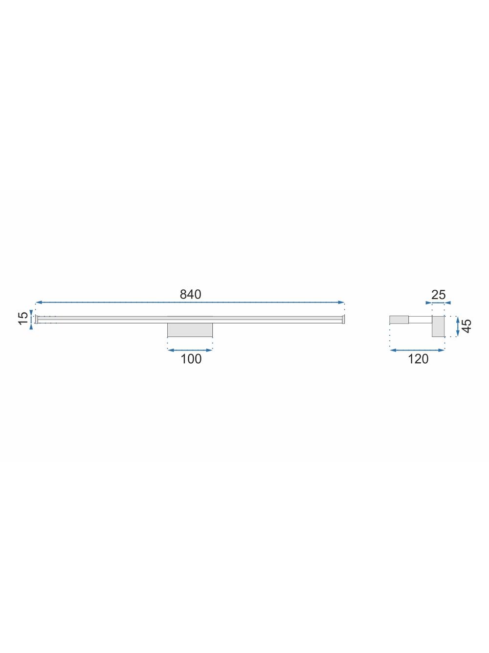 LAMPA KINKIET ŁAZIENKOWY LED NAD LUSTRO 18W 90CM APP371-1W CHROM