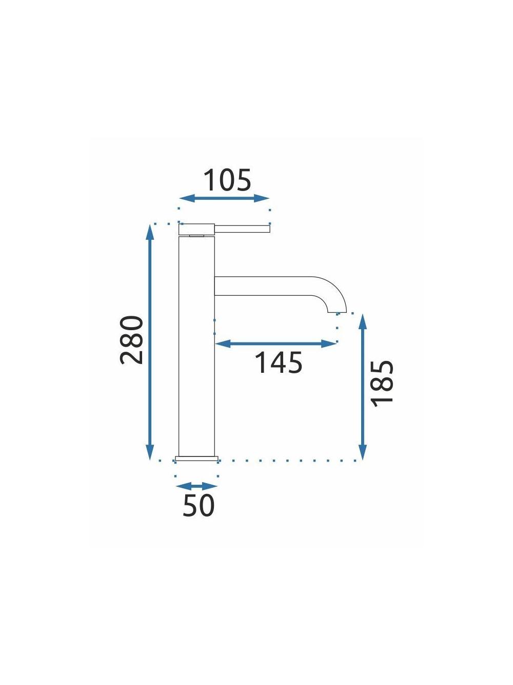 Baterie pentru baie Rea Spot Brush Gold High