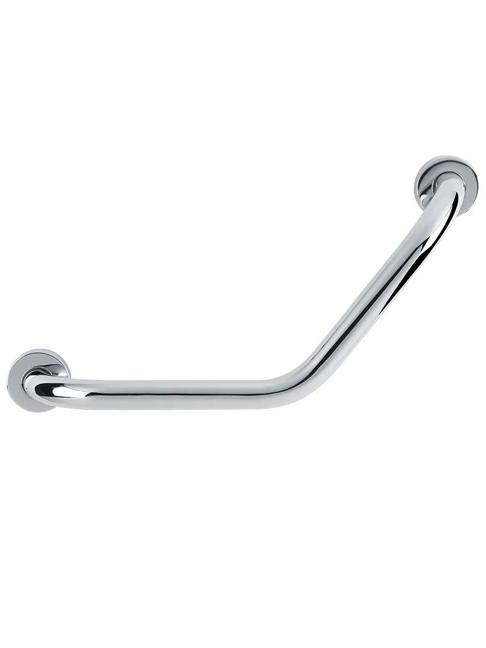 Barra de apoyo angular para baño Chrome