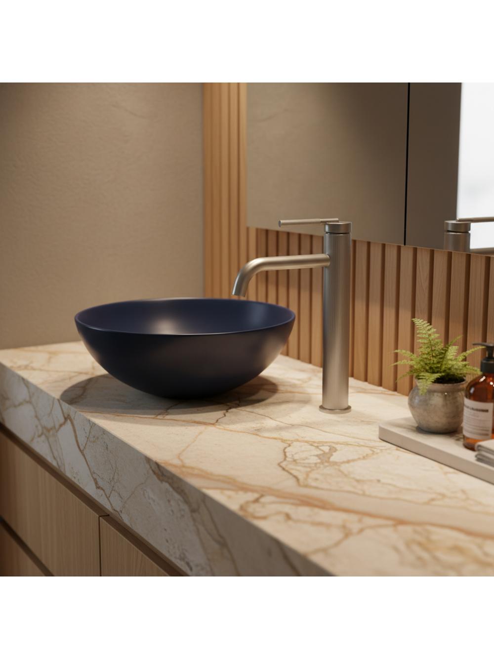 Bateria Umywalkowa REA Argon Nikiel Szczotkowany Wysoka