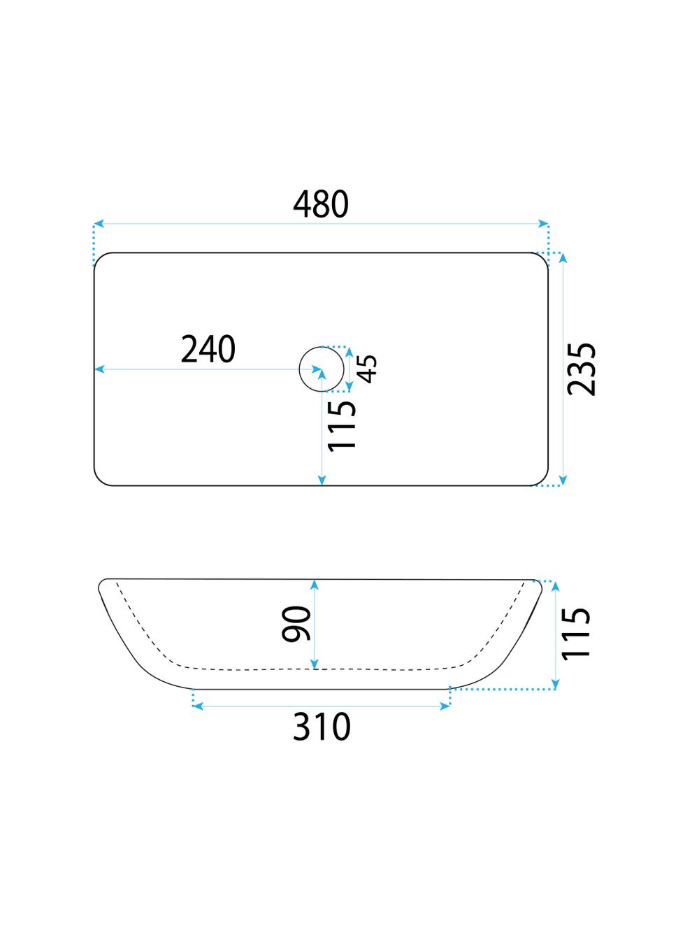 Ceramic Countertop Basin Rea Maria