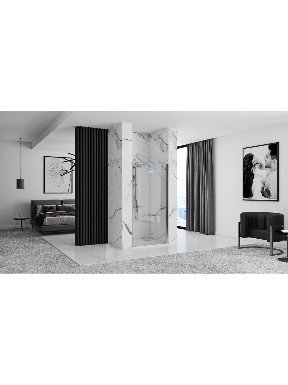 Porte de douche Rea Molier Chrome + profilé 80
