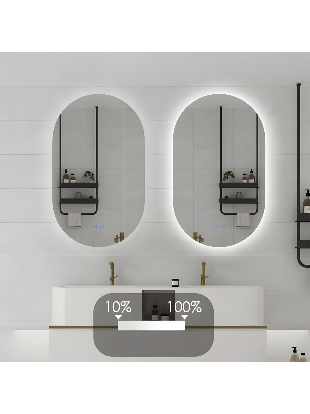 LUSTRO ŚCIENNE LED 50x80cm S027