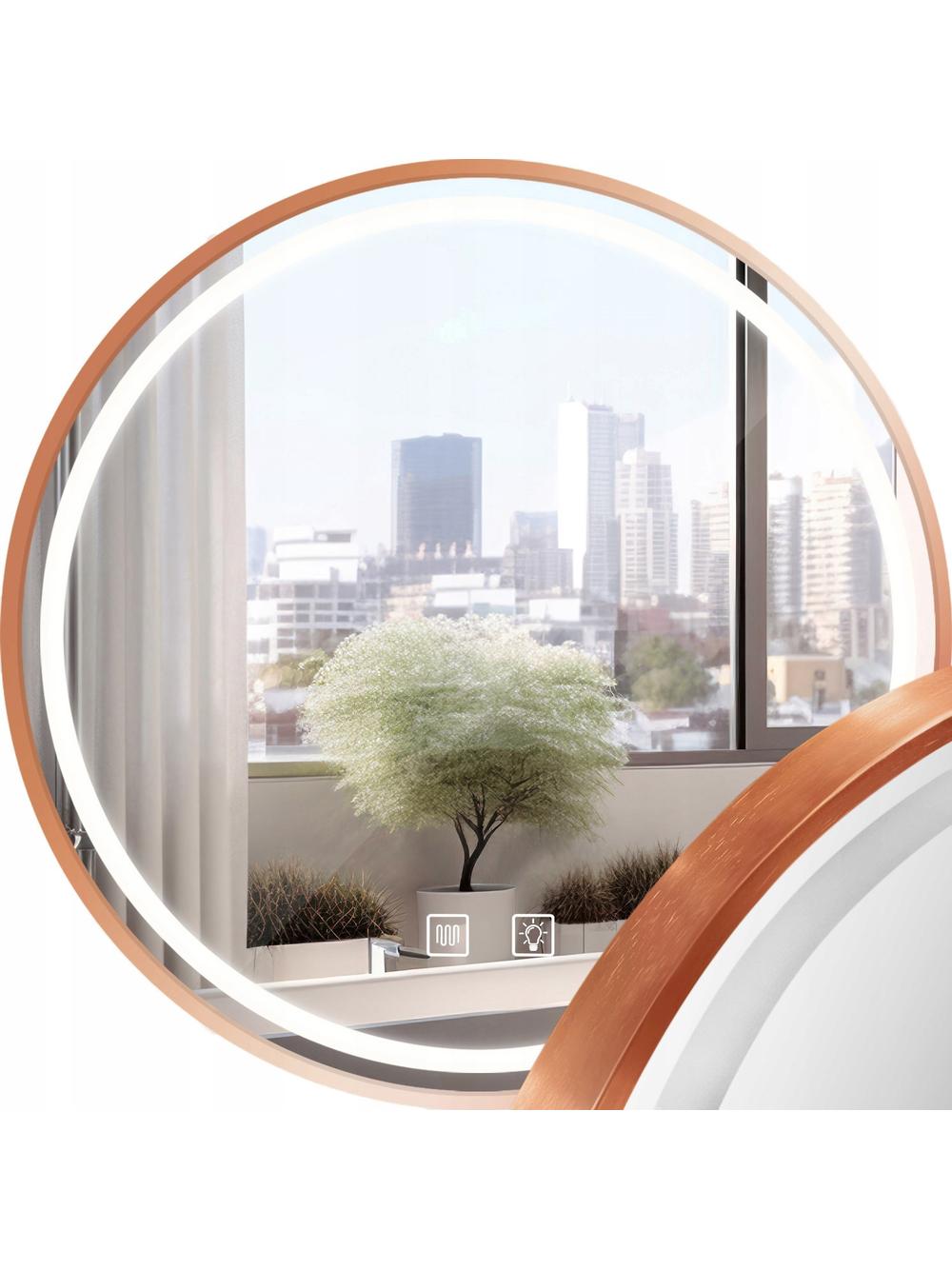 LED sienas spogulis 90cm MMJ BRUSH COPPER