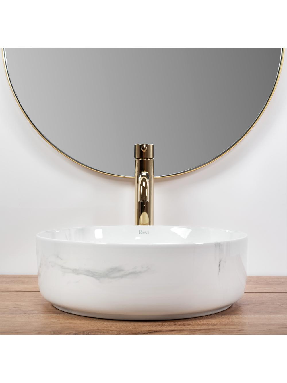 Umywalka nablatowa Rea Sami Nature Marble