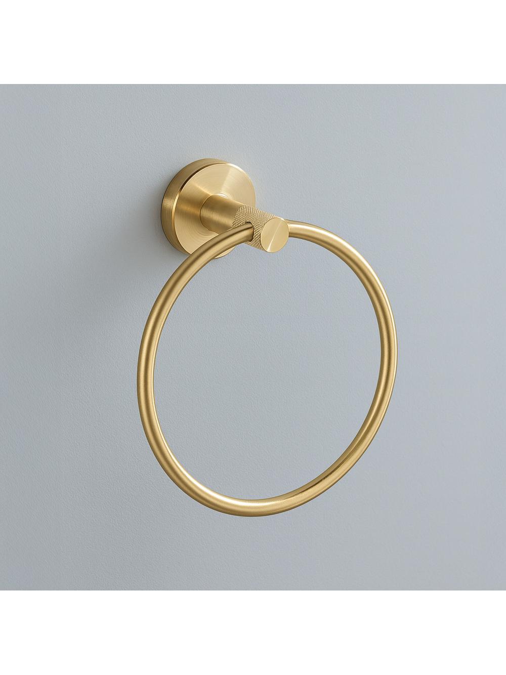 Badkamerhanger Ring 6610 Modern Brush Gold