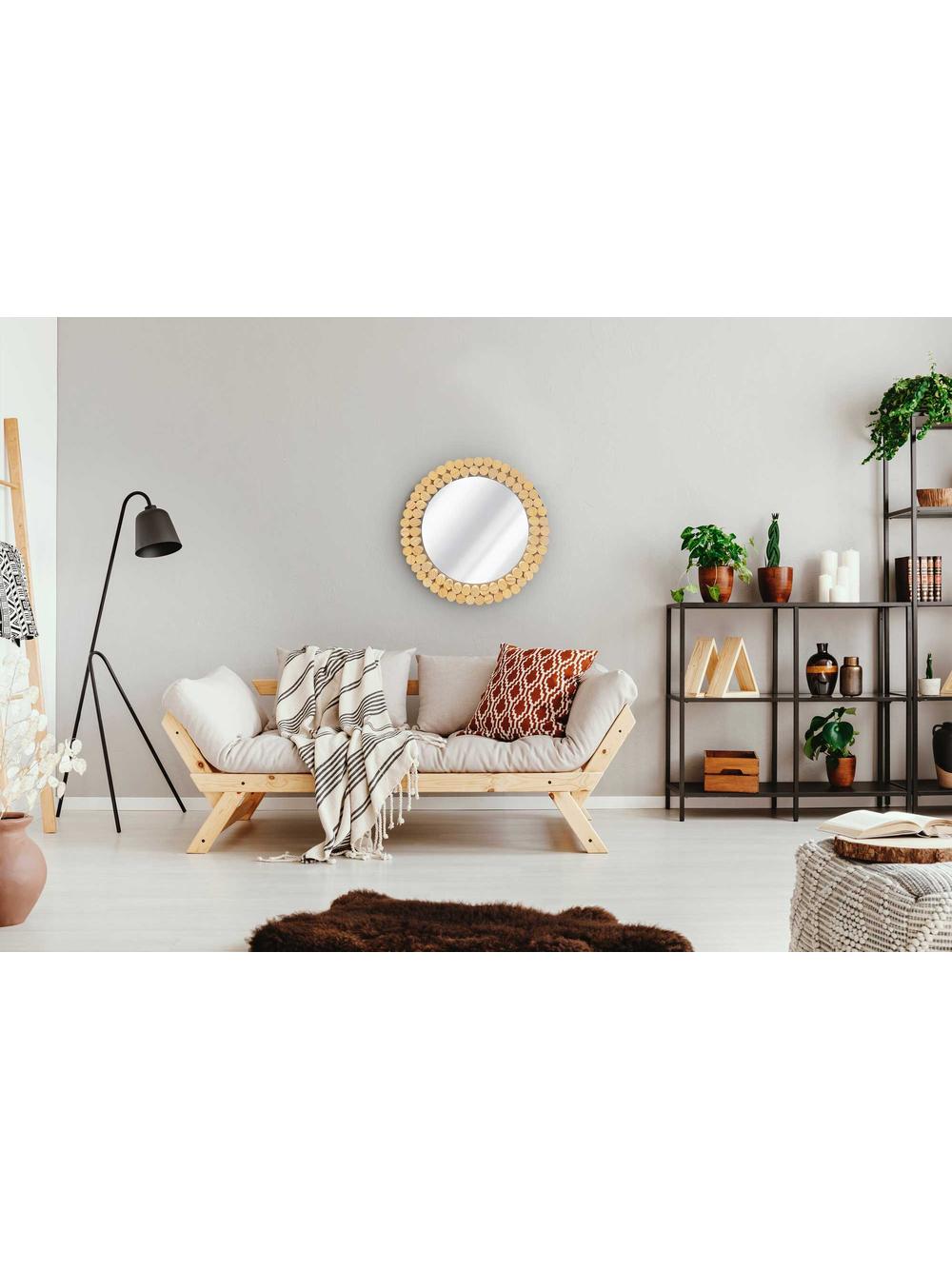 LUSTRO ŚCIENNE BOHO 36CM KLNA-MR01