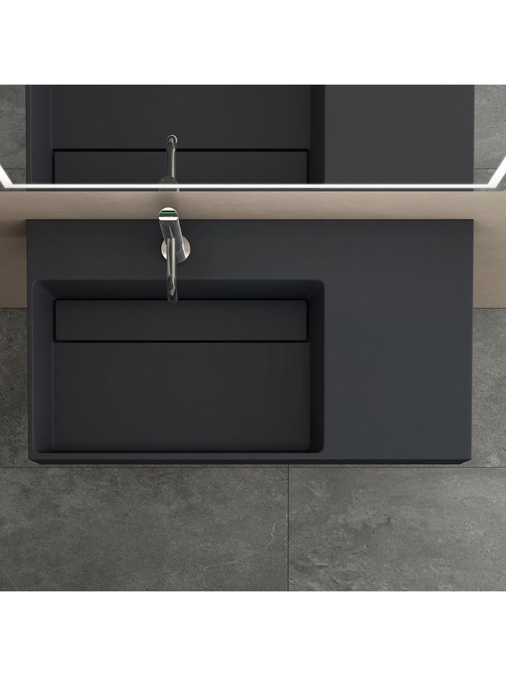 Umywalka konglomeratowa Archi 75 CM Szary mat