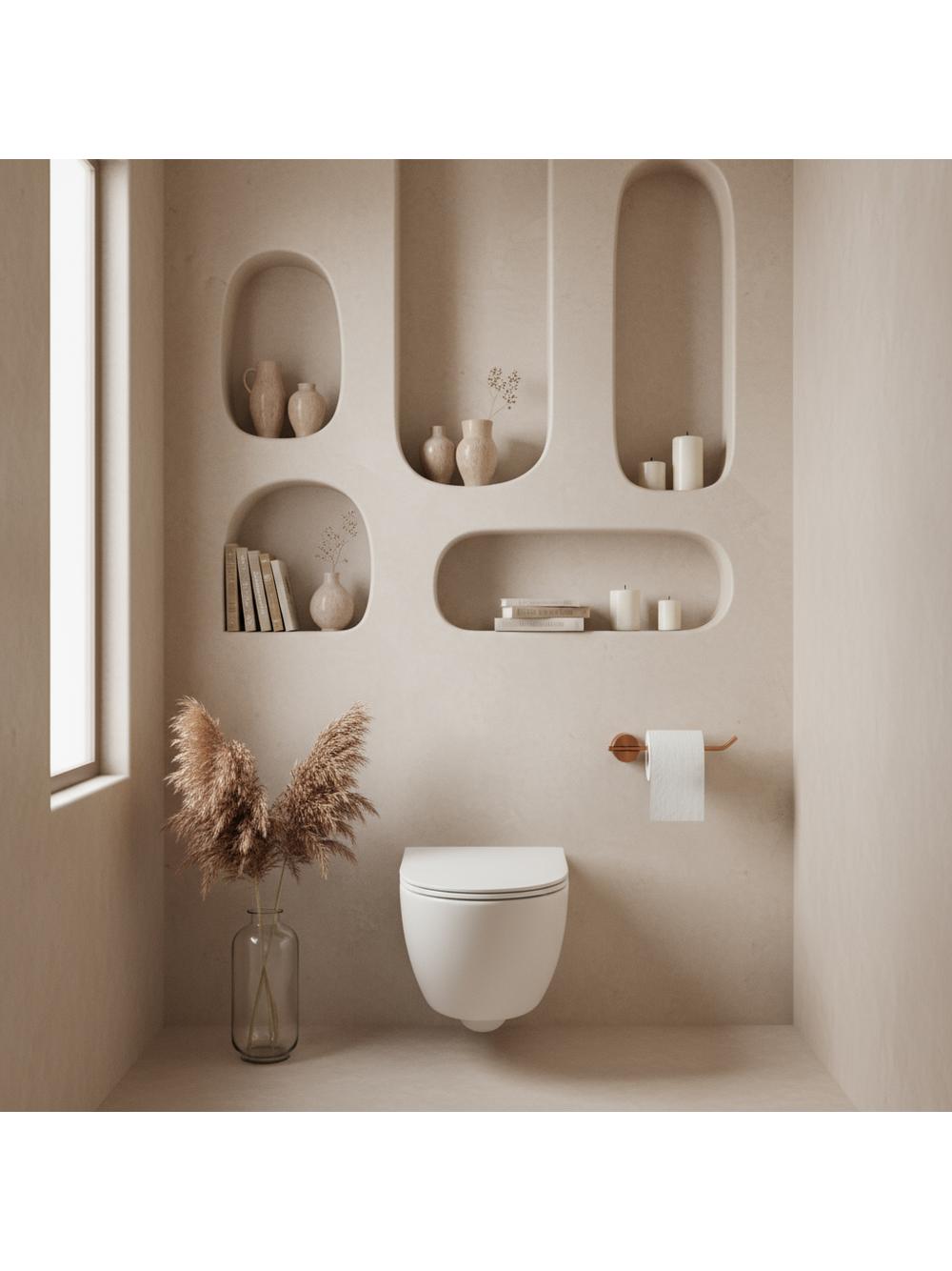 Uchwyt na papier toaletowy Tomi 5809 Miedź Szczotkowana