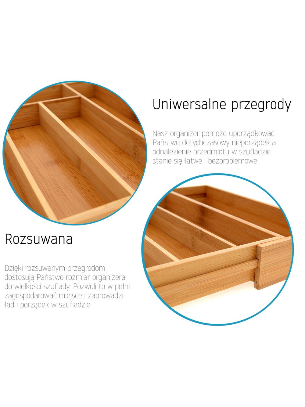 Organizer do szuflady rozsuwany
