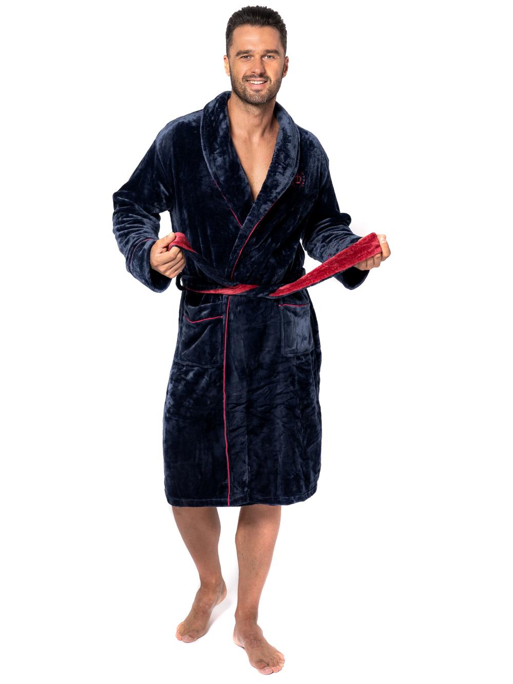 Szlafrok Męski Roger Navy Red M
