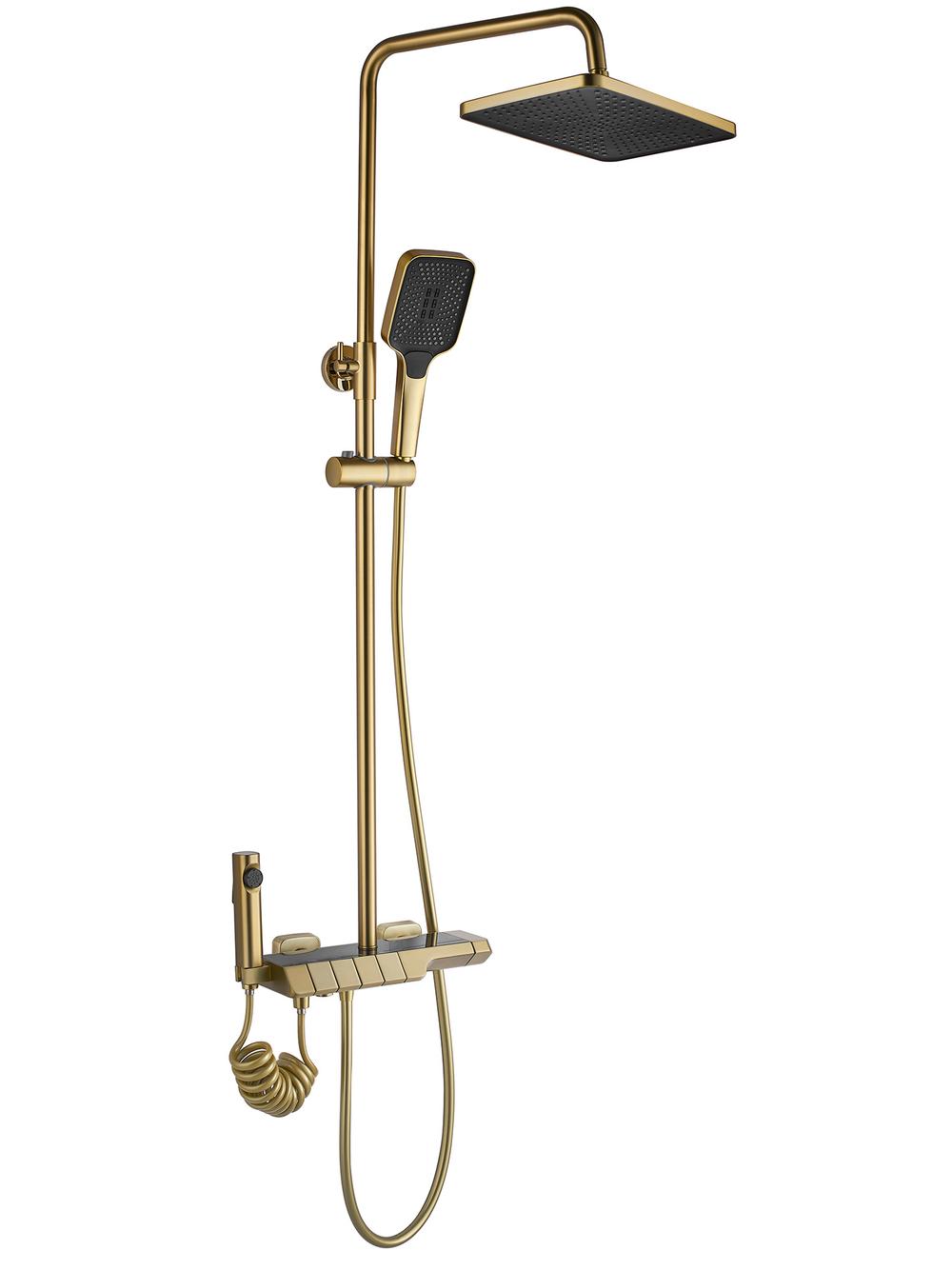 Σετ ντουζιέρας με θερμοστάτη REA ROB Brushed Gold