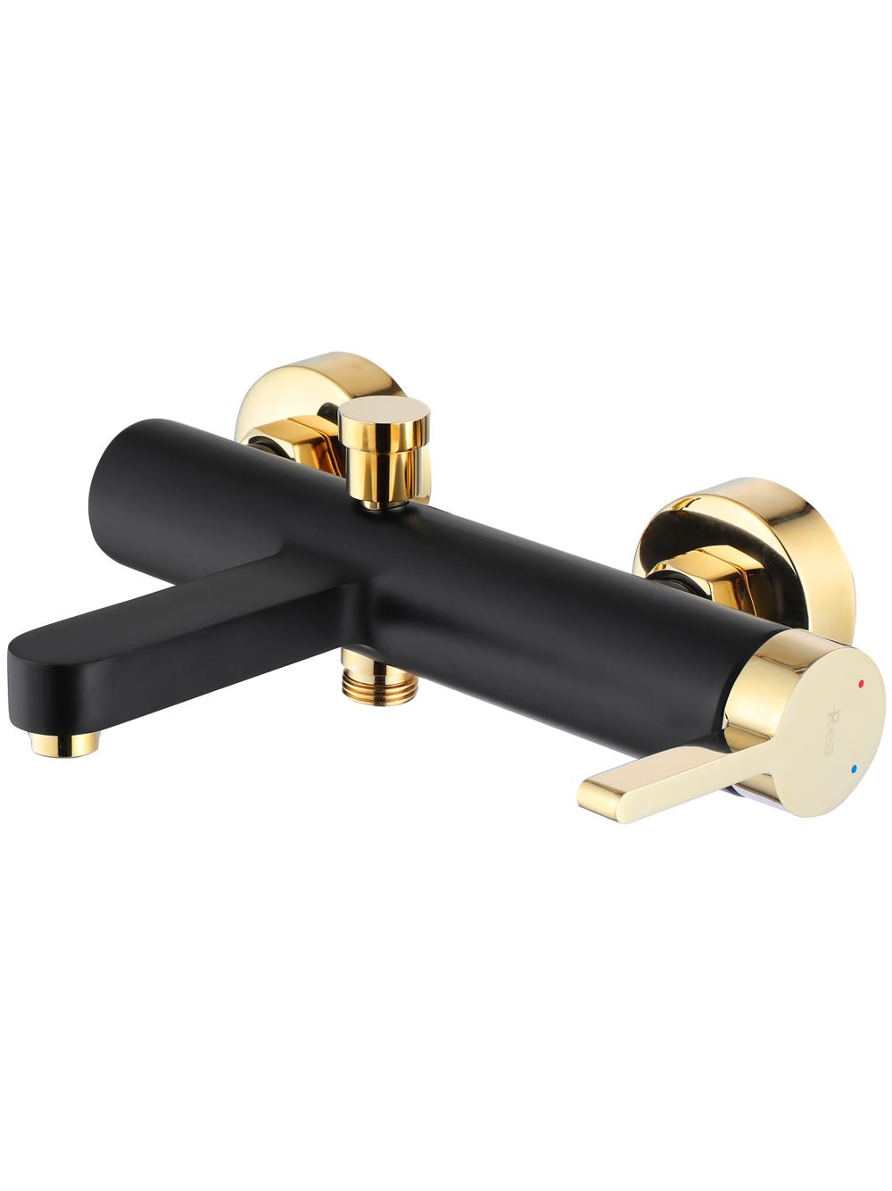 Βρύση μπανιέρας REA Polo μαύρη και χρυσή Black Gold