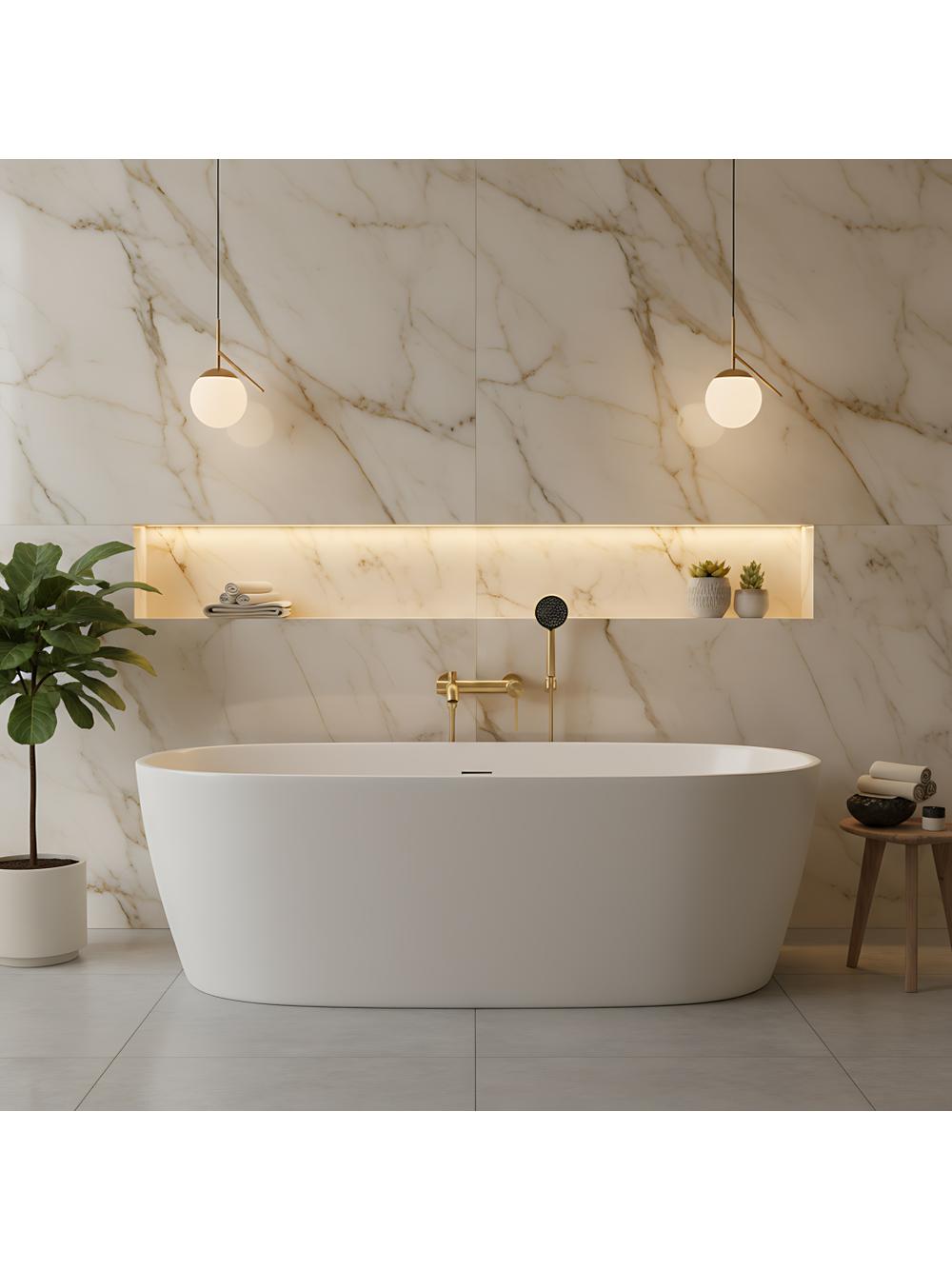 Bateria wannowa Rea Foster Złoty Szczotkowany