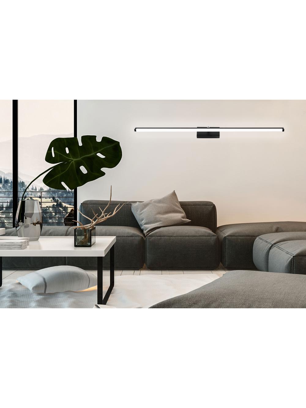 LAMPA KINKIET ŁAZIENKOWY LED NAD LUSTRO 20W 100CM APP375-1W CZARNA