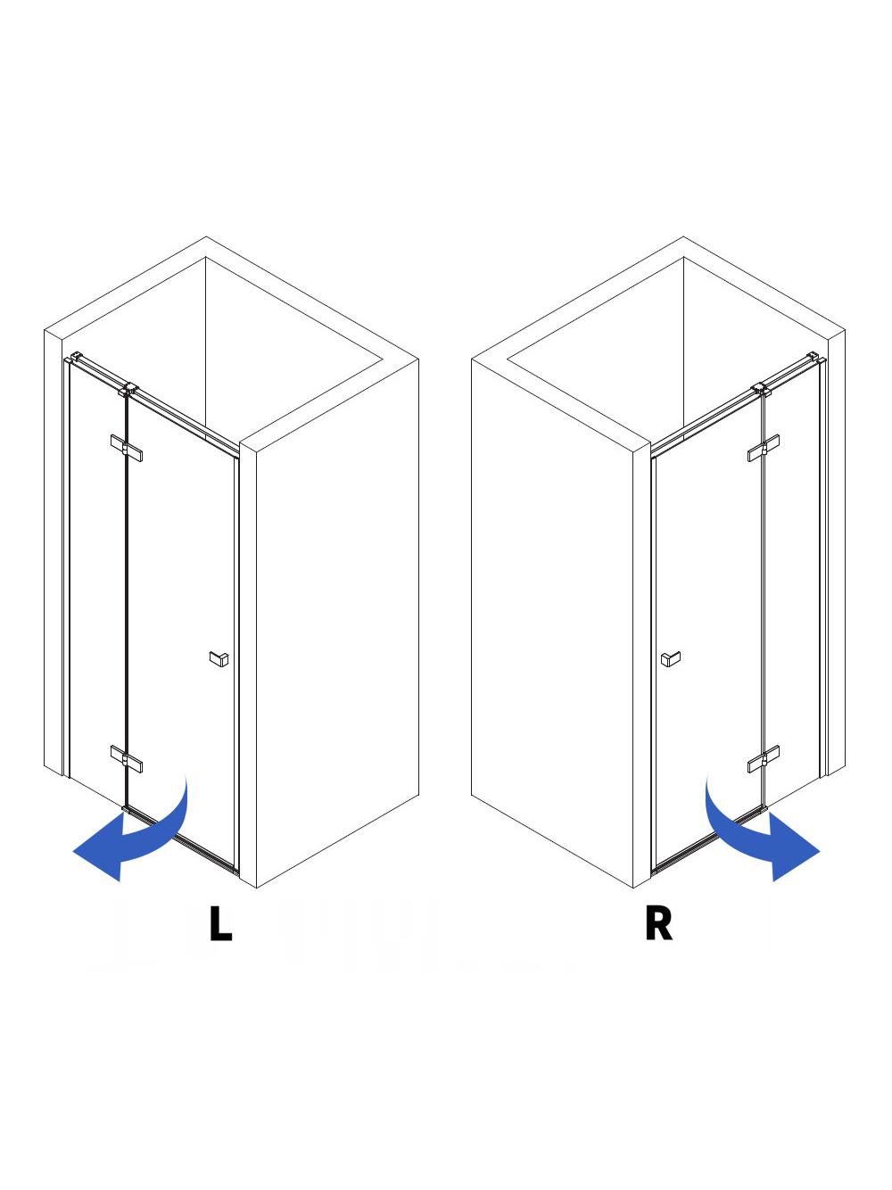 Puerta de ducha Rea Atlas 90 Chrome
