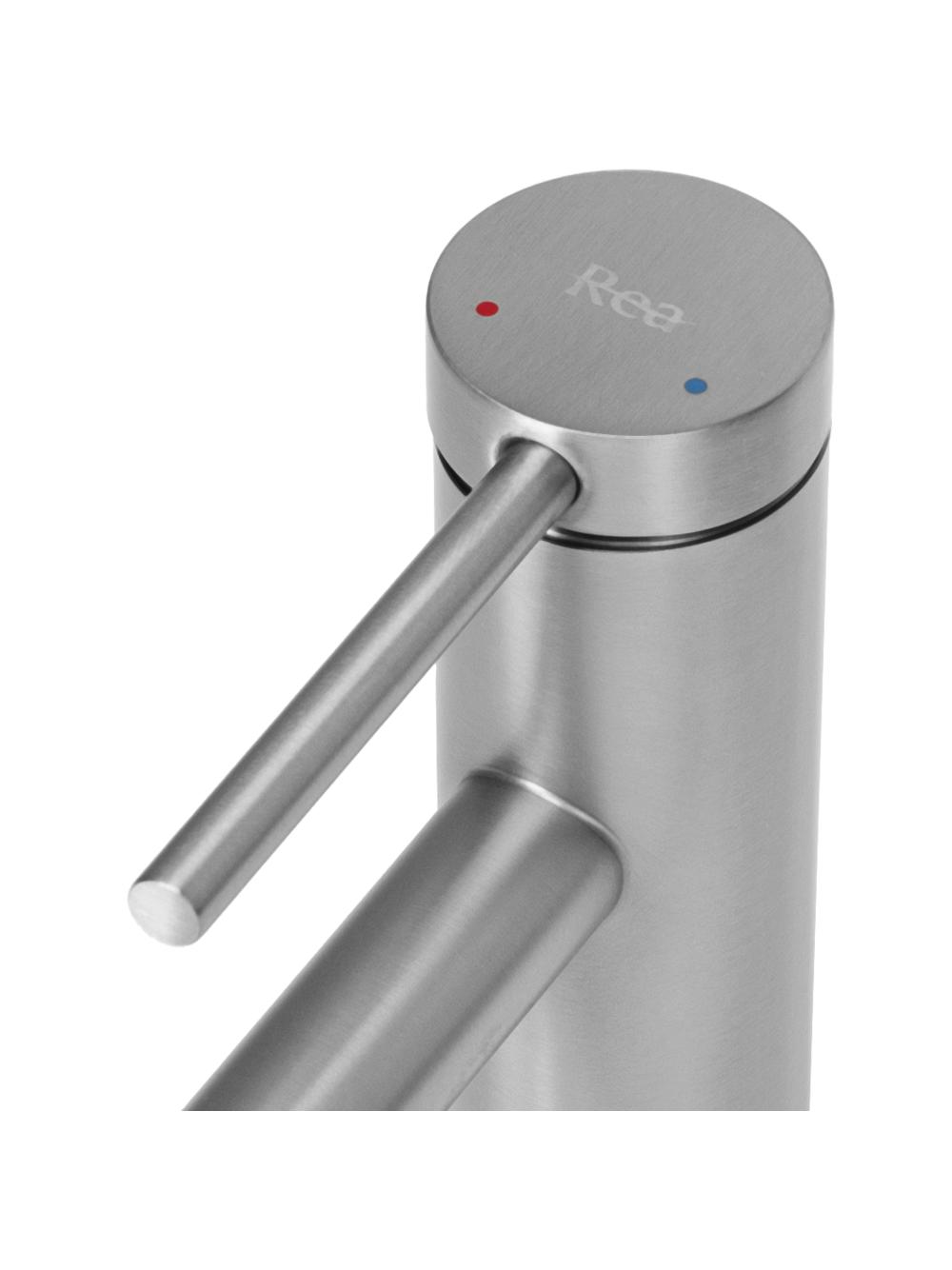 Bateria Umywalkowa Rea Foss nikiel szczotkowany Inox niska